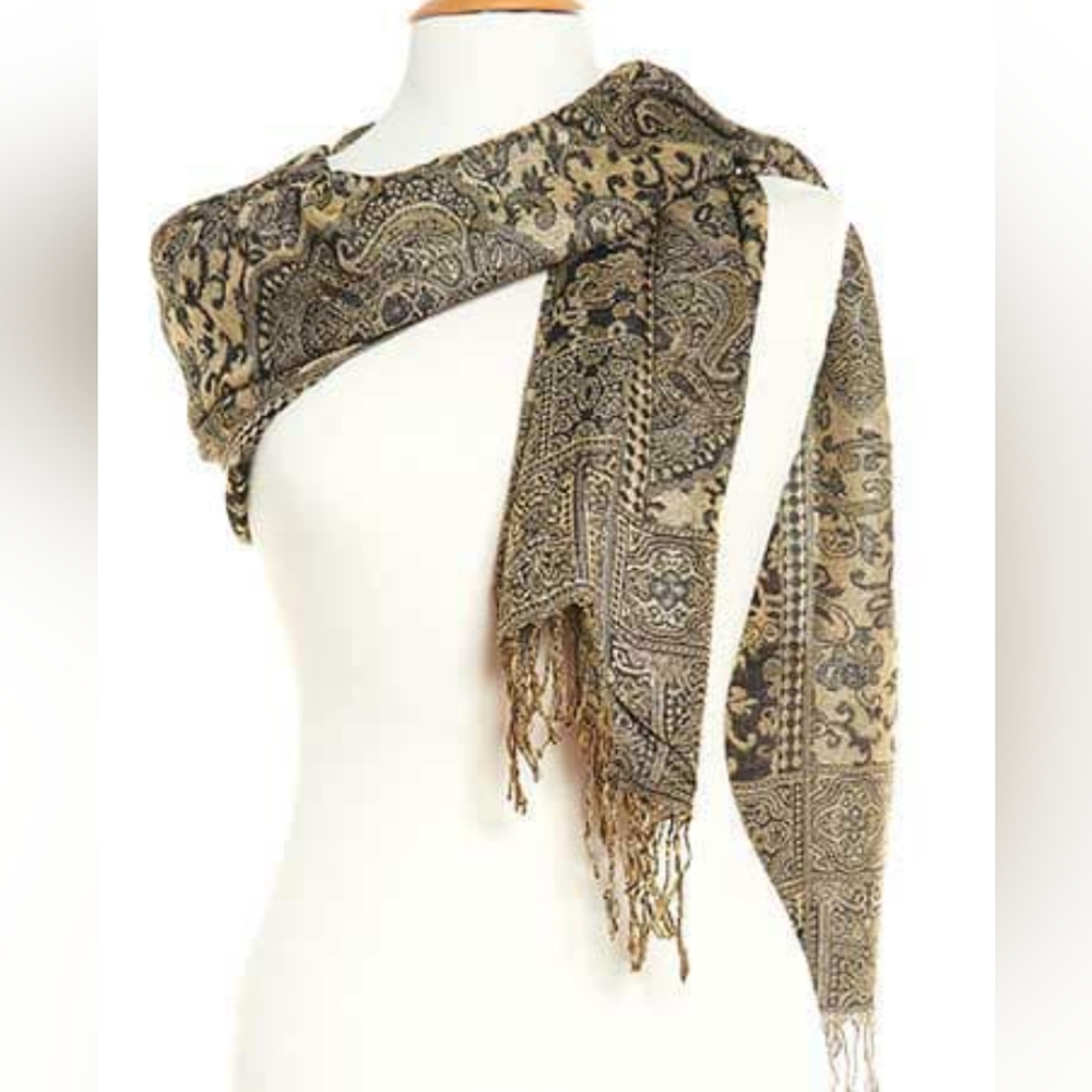 Womens Jacquard Pashmina Style Scarf
